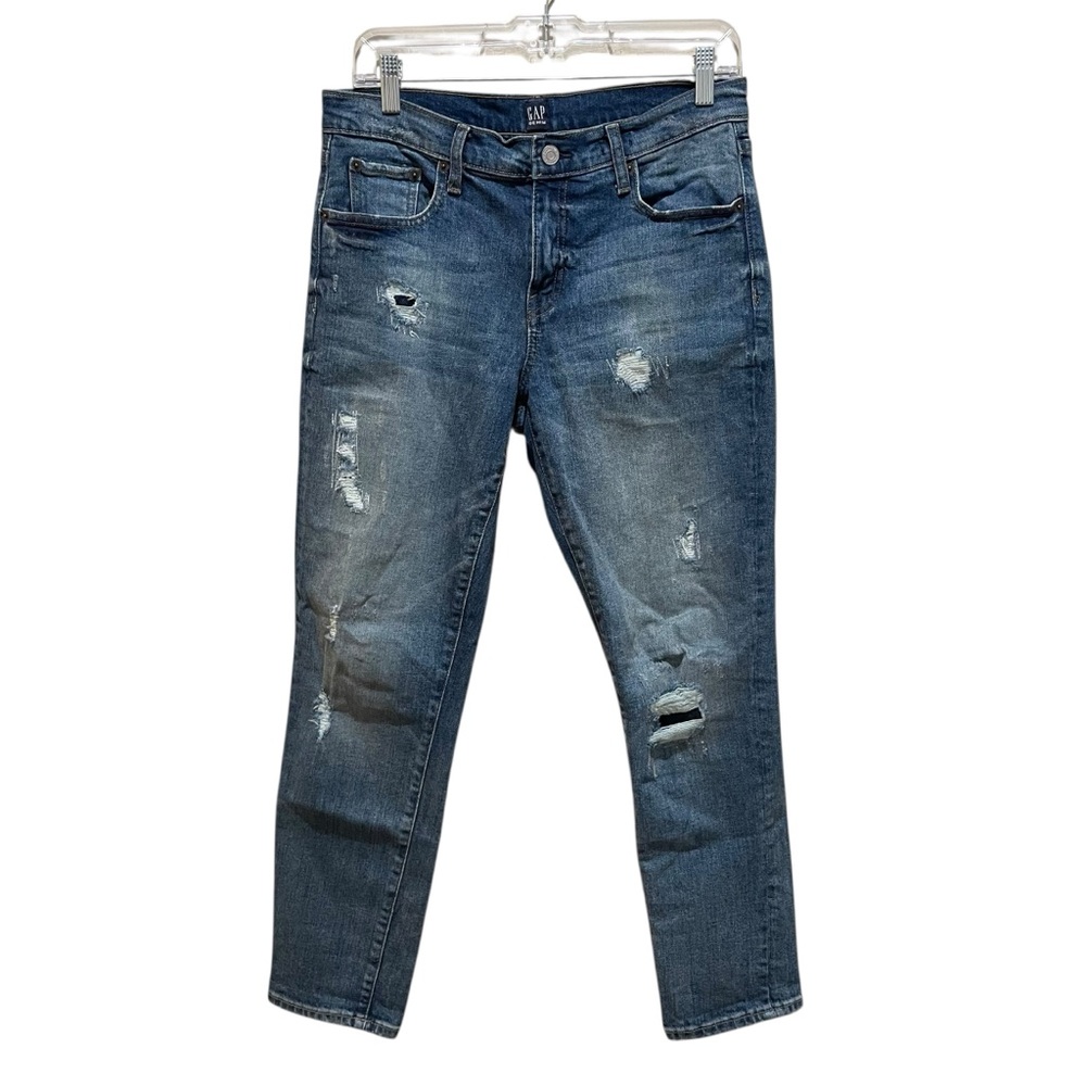 Gap Best Girlfriend Jeans Patchwork Distressed An… - image 1